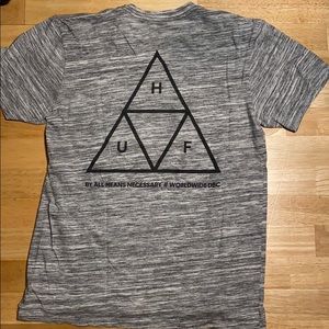 HUF Grey Logo T-Shirt (Size Large) Runs Medium!